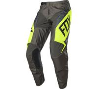 FOX 180 REVN Pantalon Motocross, gris-jaune, taille 28 pour homme