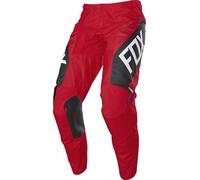 Fox 180 REVN Pantalon motocross pour les jeunes, noir-blanc-rouge, taille XL