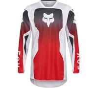 FOX 180 Shield Maillot de motocross, noir-blanc-rouge, taille L pour homme