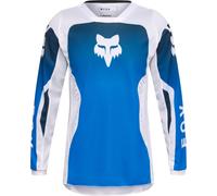 FOX 180 Shield Maillot de motocross pour jeunes, noir/bleu/blanc, Taille YXL