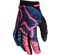 FOX 180 Skew Gants de motocross pour dames, bleu foncé, Taille L