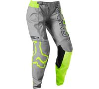 FOX 180 Skew Pantalon de motocross pour dames, gris/jaune, Taille 10