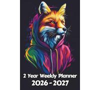 Fox 2 Year Weekly Planner: 104 Week Sunday to Saturday Calendar | Gift For People Who Love Forest Animals, Wildlife Lovers | Ideal for Professionals, Students, and Busy Individuals | 6 x 9 Inches | v1