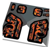 Fox 36 Factory 2021 Autocollants pour fourche - Camouflage feu - Licence Fox Matte
