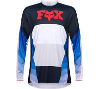 FOX 360 Fade Maillot de motocross, blanc-bleu, taille XL pour homme