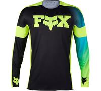 FOX 360 Streak Maillot de motocross, noir-jaune, taille 2XL pour homme