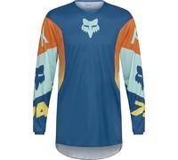 FOX 360 Tine Maillot de motocross, bleu-orange pour homme