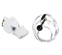 Fox 40 Classic CMG sifflet arbitre entraineur BLANC + lanière de sécurité blanche