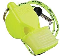 FOX40 Classic CMG Safety Sifflet Jaune Fluo + Cordon de sécurité Break-Away Jaune Fluo