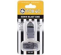 Fox 40 Sonik Blast CMG Sifflet officiel avec cordon détachable (Noir)