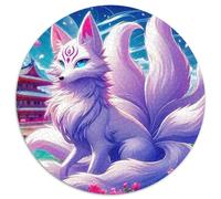 Fox à Neuf queues 1000 Pièces Puzzle Circulaire Jeu Éducatif Défi Jouets Cadeau Unique pour Adultes Et Enfants 1000pcs (67.5x67.5cm)