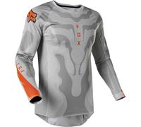 FOX Airline Exo Maillot de motocross, gris-orange, taille S pour homme