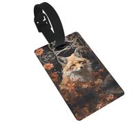 Fox and Flowers Étiquettes de bagage de voyage en avion, protection de la vie privée, accessoires de bagages, étiquettes de voyage pour femmes et enfants