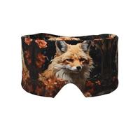 Fox and Flowers Masque de sommeil réglable et cache-oreilles Unisexe 68,1 x 10,9 cm Pour l'intérieur et l'extérieur