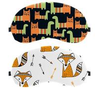 Fox Arrow Lot de 2 magnifiques masques pour les yeux pour dormir sur le côté, sans pression oculaire, couverture de sommeil réglable, bloque complètement la lumière
