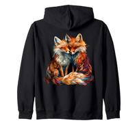 Fox Art Amoureux des Animaux Sauvages Couple De Sweat à Capuche