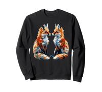 Fox Art Amoureux des Animaux Sauvages Couple De Sweatshirt