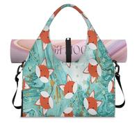 Fox Art Sac de sport en marbre abstrait avec compartiment à chaussures Marbl Weekend Sac fourre-tout pour salle de sport, yoga, voyage, couleur, L, Sac de voyage