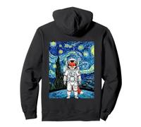 Fox Astronaute Space Suit Van Gogh Starry Night Background Sweat à Capuche
