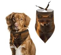Fox at Sunset Bandana pour chien en coton doux lavable au quotidien en été durable Triangle réversible Convient pour les chiens et chats de petite, moyenne et grande taille
