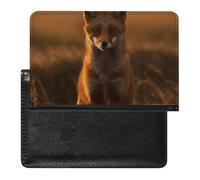 Fox at Sunset Housse de protection pour passeport avec blocage RFID Porte-carte d'identité Portefeuille de voyage sécurisé pour tickets de passeport, cartes de crédit, style, taille unique, Style :,