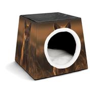 Fox at Sunset Nichoir confortable pour animaux de compagnie Capsule d'espace chaud et doux pour animaux domestiques Maison pour chats d'intérieur petits et moyens animaux