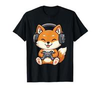 Fox avec Casque et Manette pour Gamer vidéo Fox T-Shirt