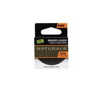 Lot de 3 bas de ligne tressée Fox Naturals Leader Noir 20 m / 22,7 kg