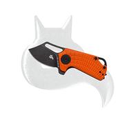 Fox BLACK Knives Puck Liner Lock BF-761OR Orange G10 and D2 Steel Pocket Knife