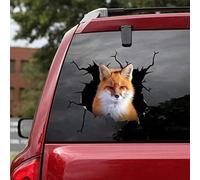 Fox Car Decals, Wild Animals Car Stickers Pack Of 2 - Realistic Fox Stickers For Car Windows, Walls Series 3 Size 10" X 10"