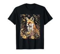 Fox Carte de tarot Motif animal de la forêt Art botanique Boho T-Shirt