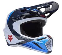 FOX Casque moto V3 Fade White / Blue 2025 XS