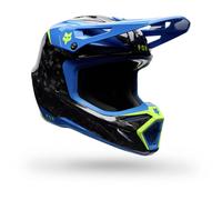 FOX Casque moto V3 RS Tactile Blue Jewel 2026 M