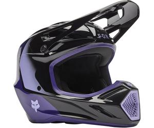 FOX Casque moto V3 Spire Junior Black / Purple 2026 S