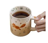 Fox Ceramic Mug - 550ml Funny Aesthetic Drinkware, Handcrafted Animal Shaped Coffee Cup with Large Capacity, Cute Kitchen Decor, Whimsical Table Accessory, Ideal for Kids Adults Birthday Holiday Party