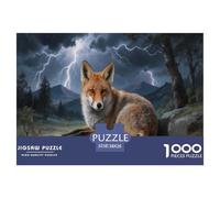 Fox Chien 1000 Pièces Puzzle pour Adultes Enfants, Parfait pour Les Amateurs De Puzzles, Cadeau, Stimulant, Jeu Éduchatif, Qualité Premium 38x26cm/1000pcs