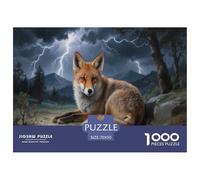 Fox Chien 1000 Pièces Puzzles pour Adultes, Défi Jouets, Cadeau d'anniversaire, Jeu Éduchatif, Qualité Premium 70x50cm/1000pcs