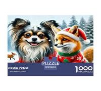 Fox Chien Puzzle De 1000 Pièces pour Adultes Et Enfants À Partir De 12 Ans Jeux De Défi Jouets Éducatifs De Qualité Supérieure Décoration De La Maison 38x26cm/1000pcs