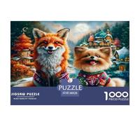 Fox Chien Puzzle De 1000 Pièces pour Adultes Et Enfants À Partir De 12 Ans Jeux De Défi Jouets Éducatifs De Qualité Supérieure - Activité Familiale Parfaite 38x26cm/1000pcs