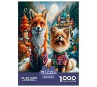 Fox Chien Puzzle De 1000 Pièces pour Adultes Et Enfants Dès 14 Ans Jeu Cadeau Unique De Qualité Supérieure - Activité Familiale Parfaite 70x50cm/1000pcs