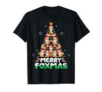 Fox Christmas Shirt Merry Foxmas Christmas Tree T-Shirt