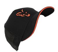 Fox Collection Trucker Casquette de pêche, noir et orange, pour la pêche, bonnet de pêche