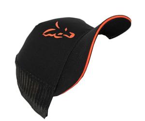 Fox Collection Trucker Casquette de pêche, noir et orange, pour la pêche, bonnet de pêche