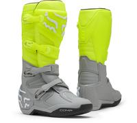 FOX Comp Bicolor Bottes de motocross, jaune/gris, Taille 10