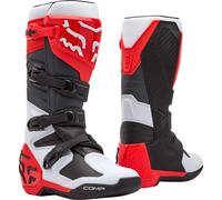 FOX Comp Bottes de motocross, blanc-rouge, taille 45 pour homme
