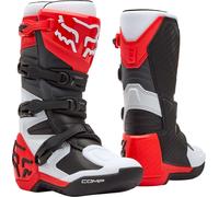 FOX Comp Bottes de motocross pour jeunes, blanc-rouge, taille 34 35