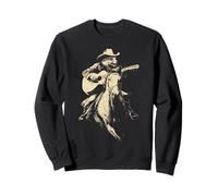 Fox Cowboy Jouant de la Guitare Cavalier Animal Occidental rodéo Sweatshirt