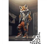 Fox Dancer Puzzles 1000 Pieces Cadeau Unique Jeu Éducatif Challenge Toy À De Qualité Supérieure Peinture Art pour Adultes Et Enfants À Partir De 14 Ans 1000pcs (38x26cm)