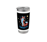 Fox dansant pour les humains qui aiment danser Gobelet isotherme en acier inoxydable double paroi