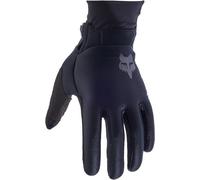 Fox Racing Gants Motocross Defend Thermo - Compatible écran tactile - Embouts doigts en silicone - Poignet compression - Paume Clarino® - Black, Taille: L